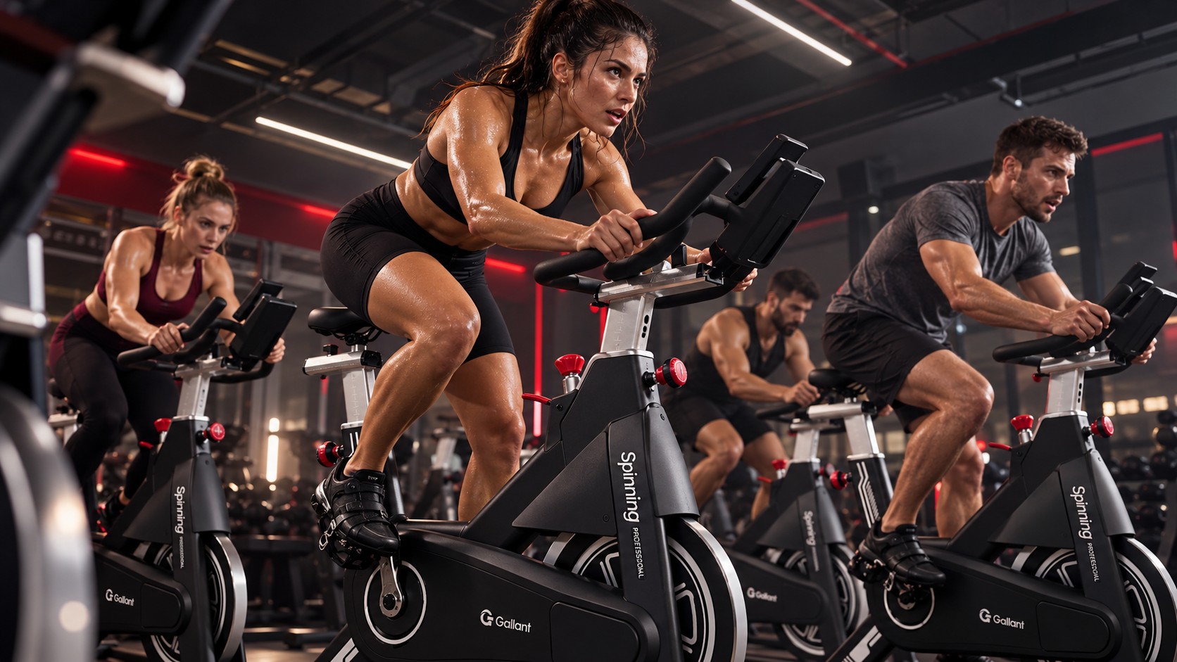 Treino com a bicicleta Spinning Gallant Professional