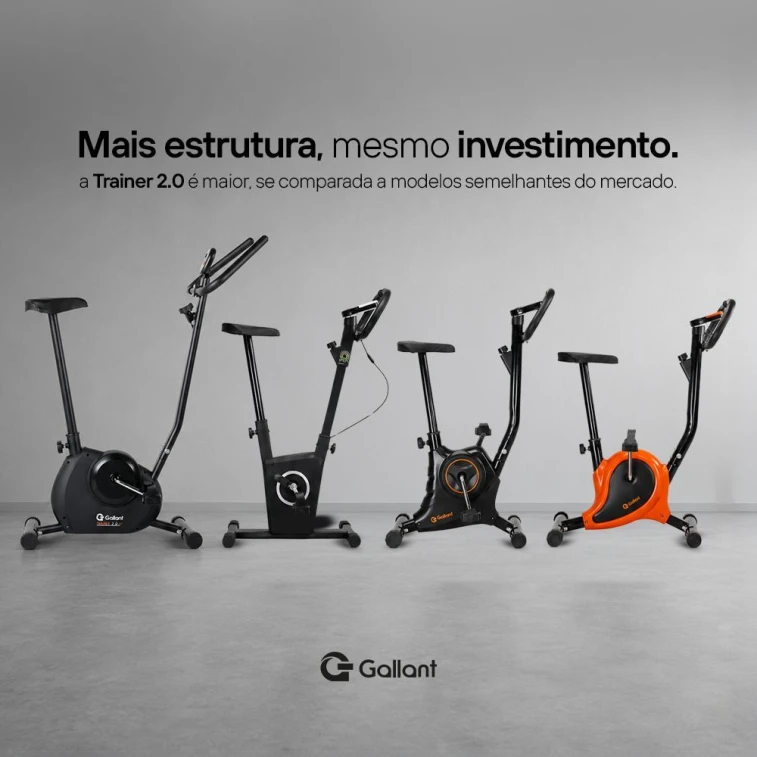 Bicicleta Ergométrica Gallant Trainer 2.0 Vertical Até 100kg (GBE1HBTC-PT)