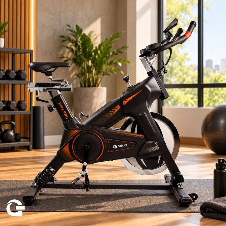 Bicicleta Ergométrica Spinning Gallant Elite Pro Mecânica Ate 120kg Roda De Inercia 18kg (GSB18HBTA-PT)