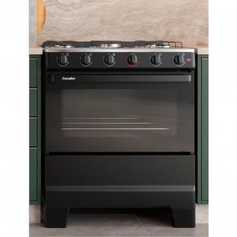 Fogão de Piso 5 Bocas GLP Ideal Pop 0104002941 Mesa Inox Preto sem Voltagem