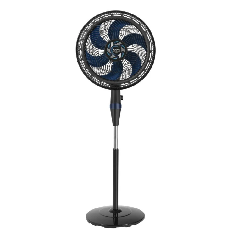 Ventilador de Coluna Arno 126W 40CM 6 Pás 3 Velocidades Preto Xtreme Force 110V