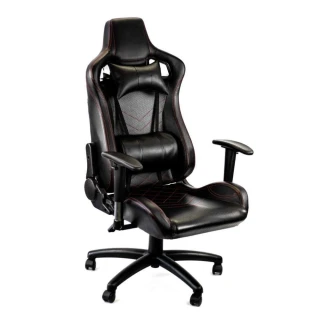 Cadeira Racer Giratória Altura Regulável Preta E Vermelha Gallant (GCD100RPUA-PT)