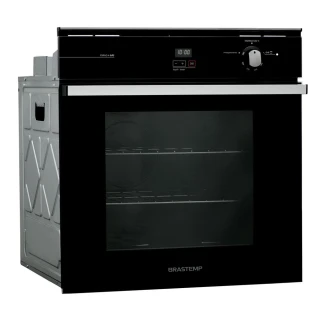 Forno a Gás de Embutir BOA84AE 78 Litros com Grill Timer Luz Interna Preto 220V