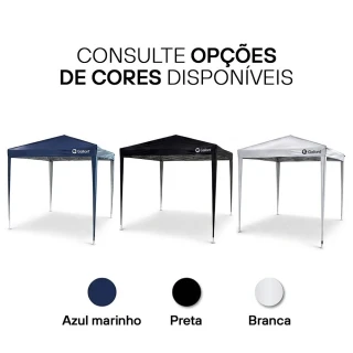 Tenda Gazebo Sanfonado Dobrável 3x3m com Mala de Transporte Gallant Preto (GTG03SF01AR-PT)