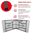 Mesa Dobrável Gallant Vira Maleta Portátil 1,80m com Alça (GMD22A01A-BR)