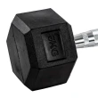 Par Halteres 6kg + 6kg Dumbbell Sextavado Emborrachado Pegada Cromada Gallant (GDB06F3B-PT)