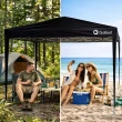 Tenda Gazebo Sanfonado Dobrável 3x3m com Mala de Transporte Gallant Preto (GTG03SF01AR-PT)