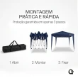 Tenda Gazebo Sanfonado Dobrável 3x3m com Mala de Transporte Gallant Azul (GTG03SF01AR-AZ)