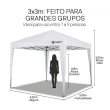 Tenda Gazebo Sanfonado Dobrável 3x3m com Mala de Transporte Gallant Branco (GTG03SF01AR-BR)