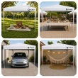 Tenda Gazebo Sanfonado Dobrável 3x3m com Mala de Transporte Gallant Branco (GTG03SF01AR-BR)