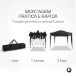 Tenda Gazebo Sanfonado Dobrável 3x3m com Mala de Transporte Gallant Preto (GTG03SF01AR-PT)