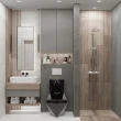 Vaso Sanitário Monobloco Kit Privada com Assento Completo Preto (GVs55MbSfA-Pt)