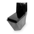 Vaso Sanitário Monobloco Kit Privada com Assento Completo Preto (GVs55MbSfA-Pt)